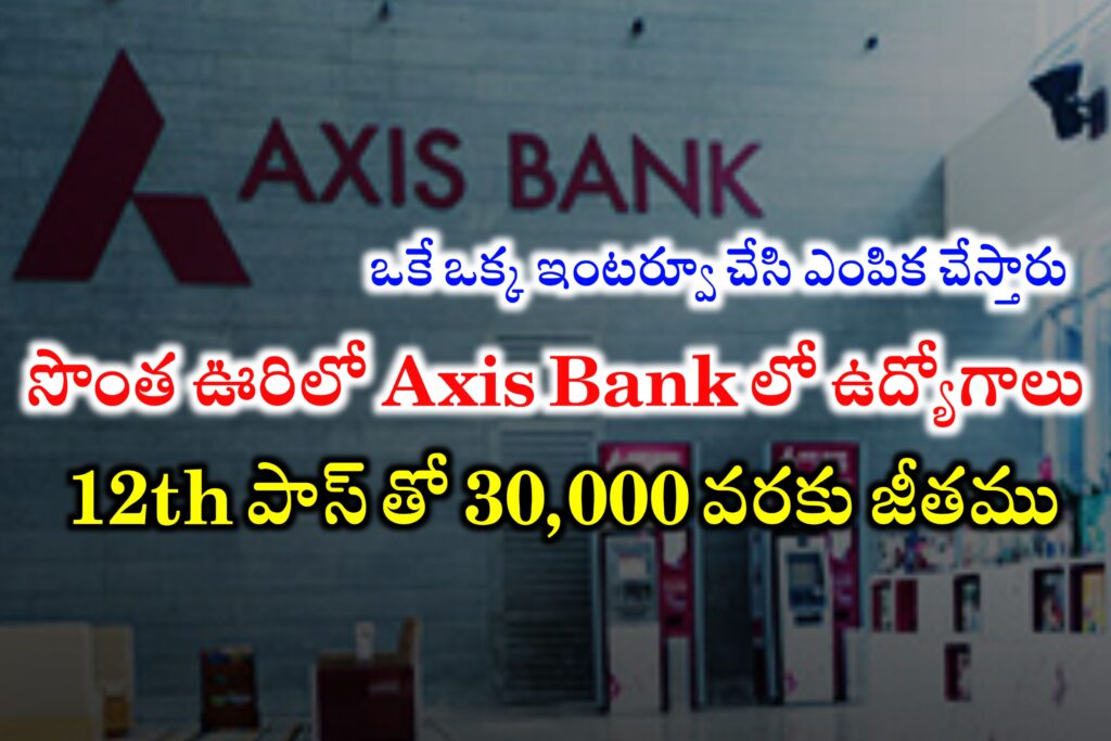 సొంత ఊరిలో Axis Bank లో ఉద్యోగాలు Axis Bank Relationship Manager