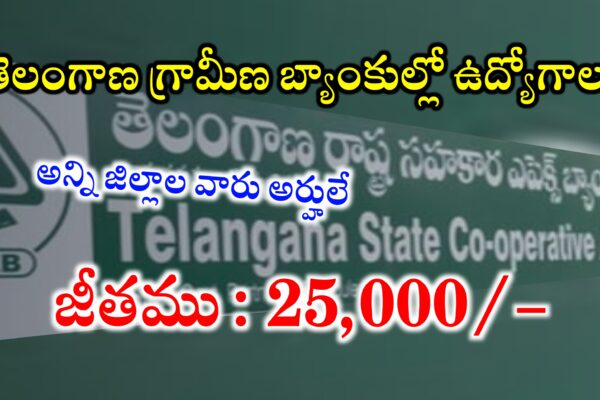 తెలంగాణ కో-ఆపరేటివ్ బ్యాంక్స్ లో నోటిఫికేషన్ విడుదల | TGCAB & DCCB Recruitment 2024 | Jobs in Telangana