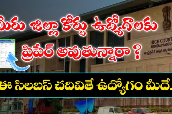 ఏపీ జిల్లా కోర్టు ఉద్యోగాల సిలబస్ ఇదే | AP District Court Jobs Syllabus 2025 | How to Prepare AP District Court Jobs AP District Court Jobs Syllabus 2025 in Telugu