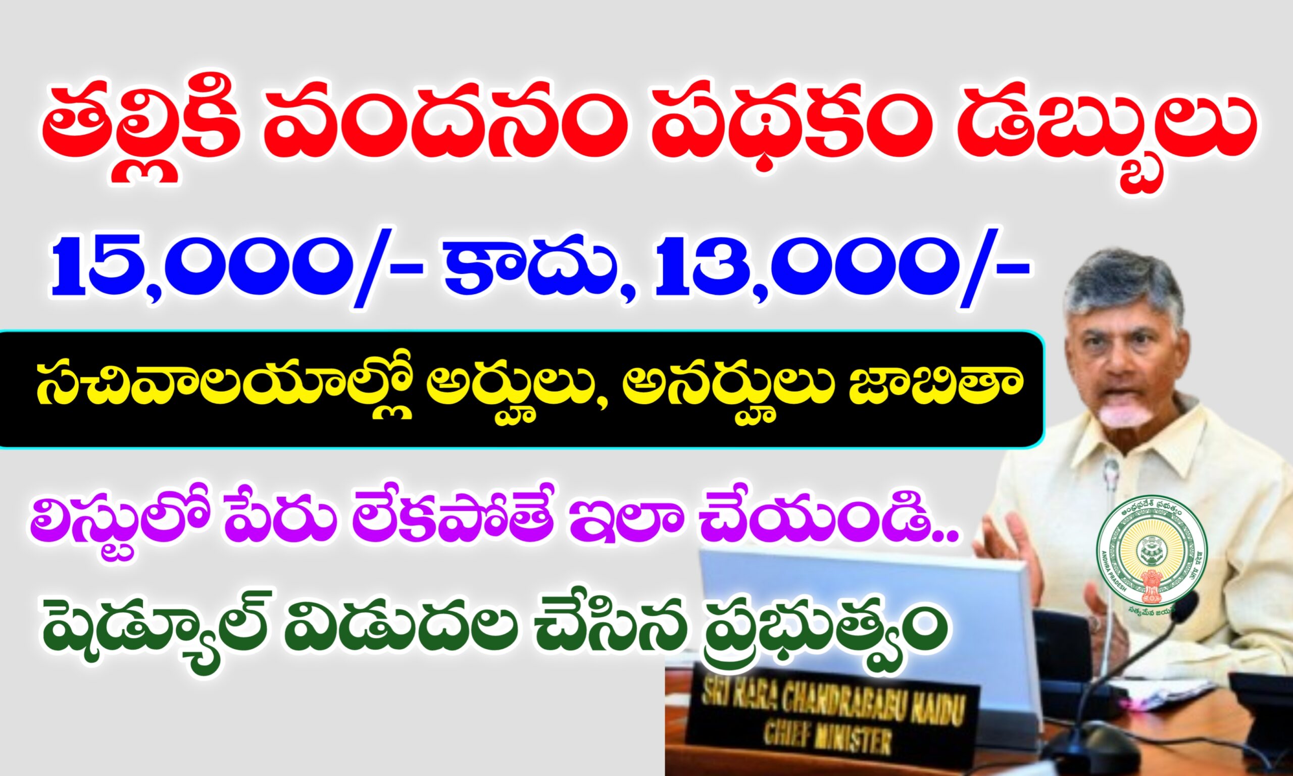 తల్లికి వందనం పథకం డబ్బులు జమ