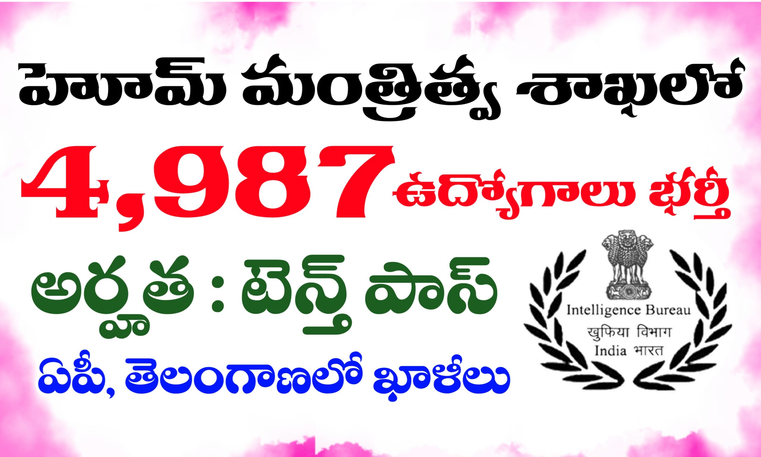 Intelligence Bureau Security Assistant Notification 2025