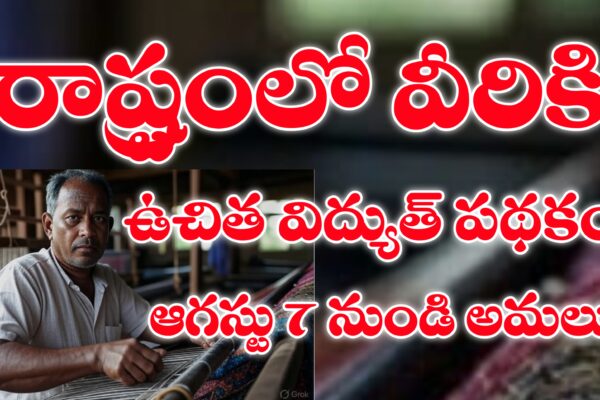వీరికి ఉచిత విద్యుత్ పథకం ఆగస్టు 7వ తేదీ నుండి అమలు | Andhrapradesh Free electricity Scheme ఆంధ్రప్రదేశ్ ఉచిత విద్యుత్ పథకం