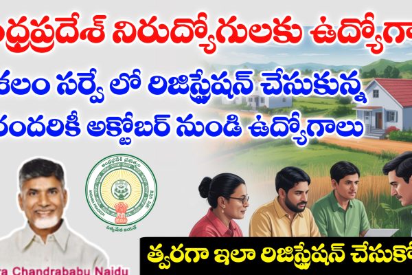 కౌశలం సర్వేలో పేరు నమోదు చేసుకున్న వారందరికీ ఉద్యోగాలు | అక్టోబర్ నుండి ఉద్యోగాల ప్రక్రియ ప్రారంభం కౌశలం సర్వే రిజిస్ట్రేషన్